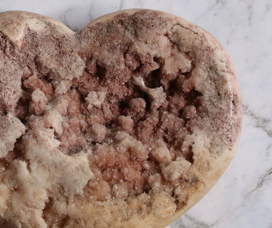 Pink Amethyst Heart 34 (statement piece)