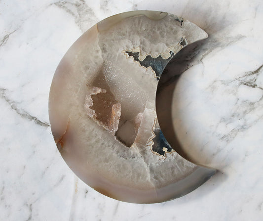 Crazy Druzy Agate Moon 35