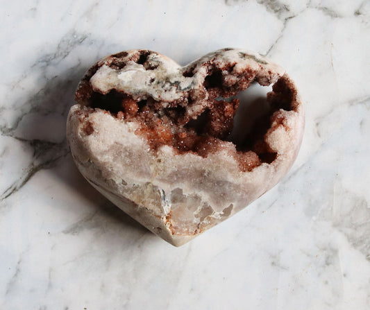 Druzy Pink Amethyst Heart 37