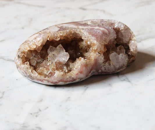 Druzy Pink Amethyst Heart 39