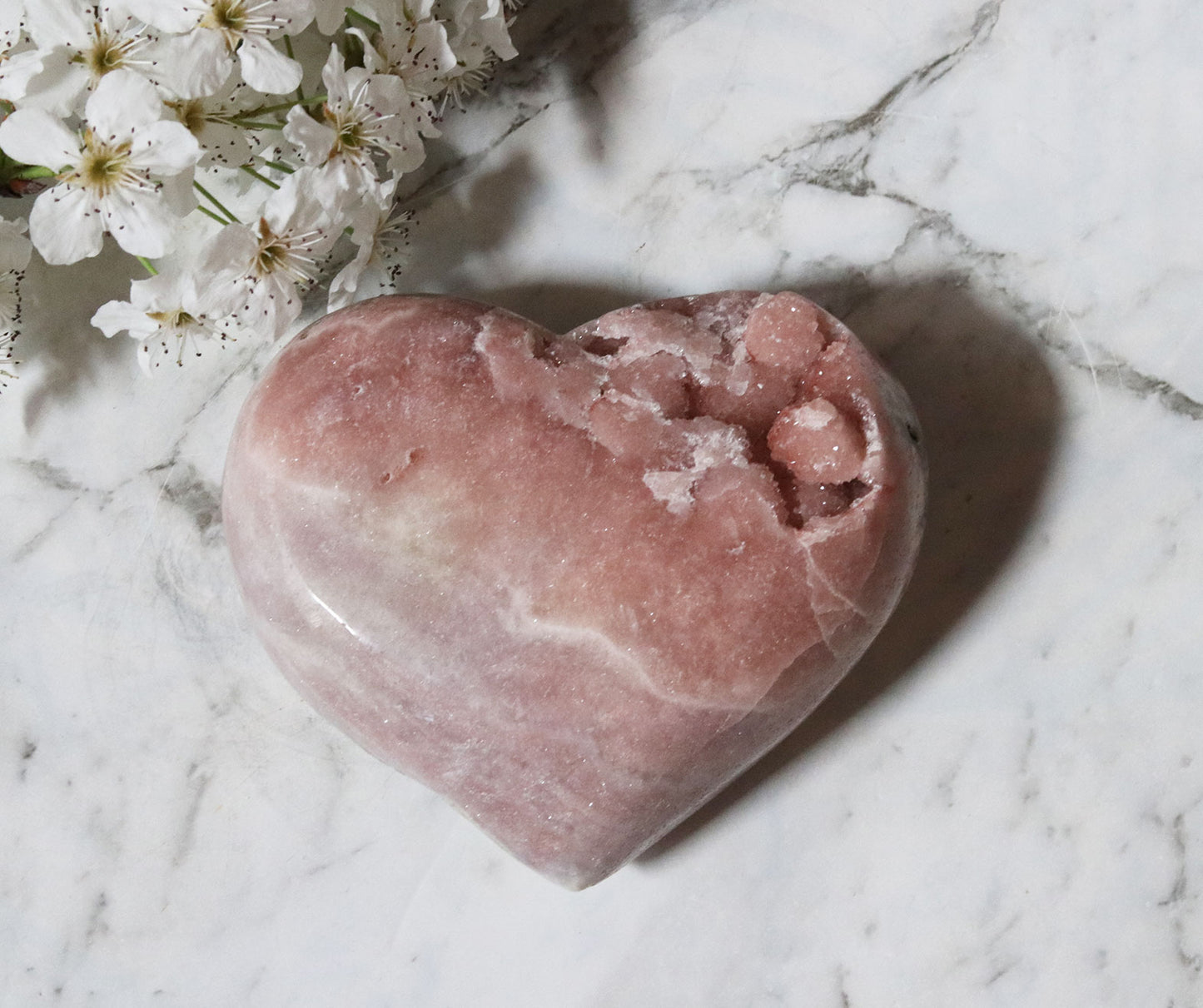 Pink Amethyst Heart 46