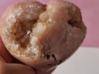 Agate Moon and Pink Amethyst Heart 11