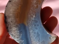 Agate Moon and Pink Amethyst Heart 25