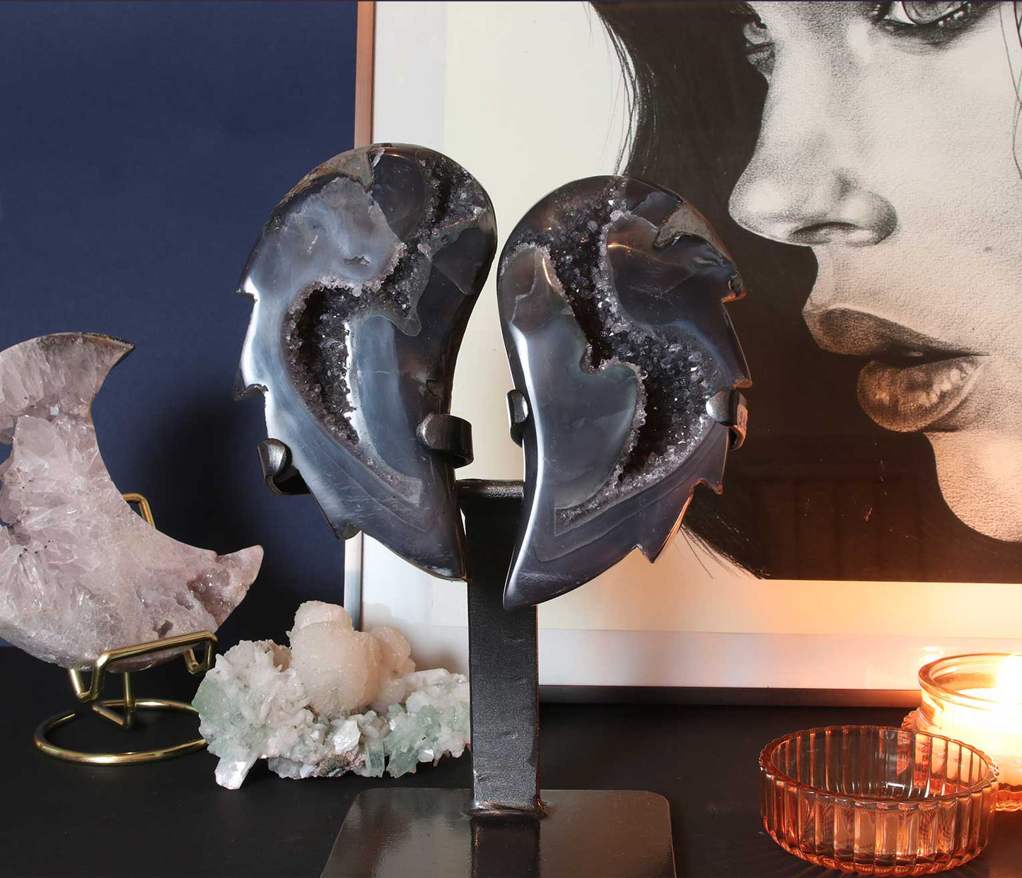 Agate Angel Crystal Wings