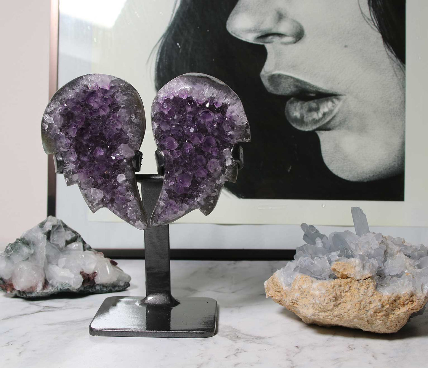 Amethyst Crystal Angel Wings