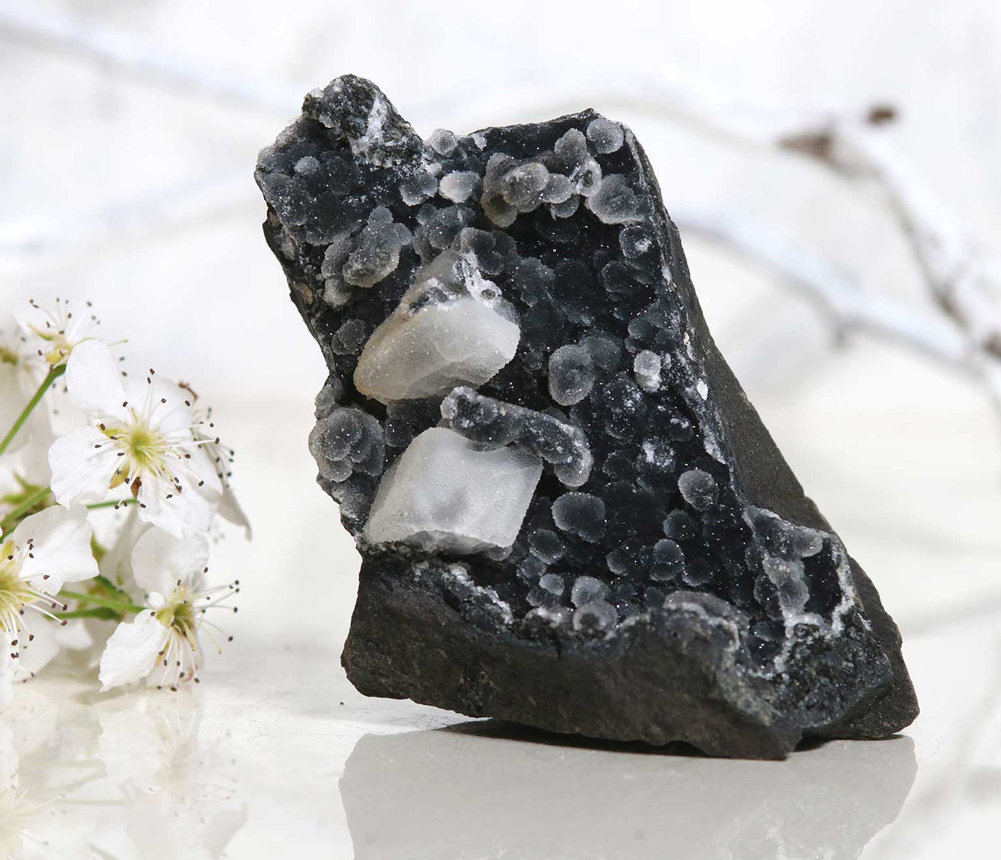 Blue Chalcedony and Apophyllite BA04