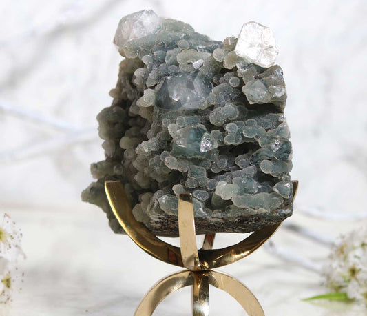 Blue Chalcedony and Apophyllite BA05