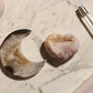 Agate Moon and Pink Amethyst Heart 12