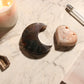Agate Moon and Pink Amethyst Heart 13