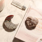 Agate Moon and Pink Amethyst Heart 16