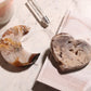 Agate Moon and Pink Amethyst Heart 20