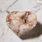 Agate Moon and Pink Amethyst Heart 22
