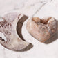 Agate Moon and Pink Amethyst Heart 29