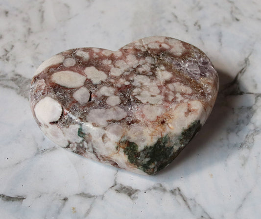 Druzy Pink Amethyst Heart 36