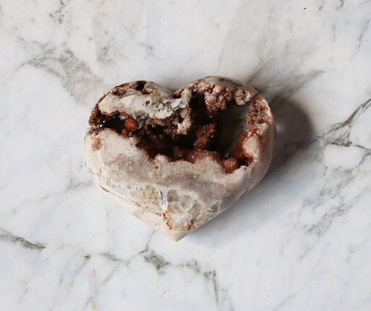 Druzy Pink Amethyst Heart 37