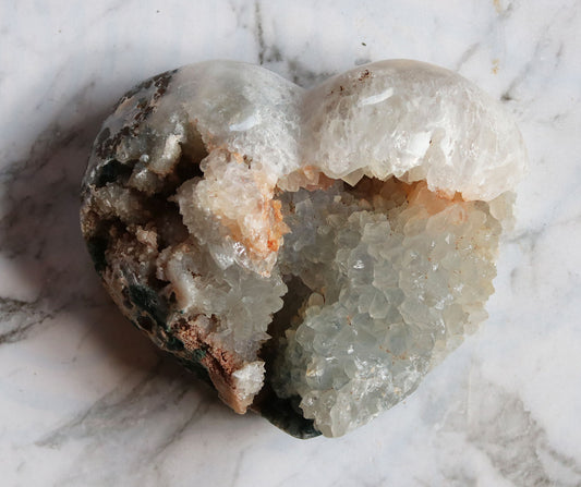Druzy Pink Amethyst Heart 38