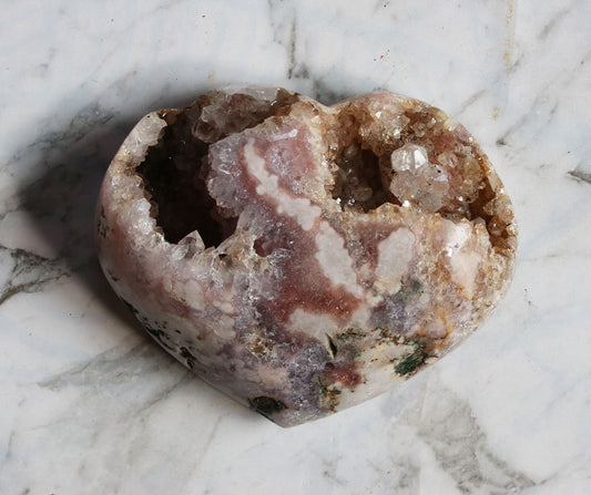 Druzy Pink Amethyst Heart 39