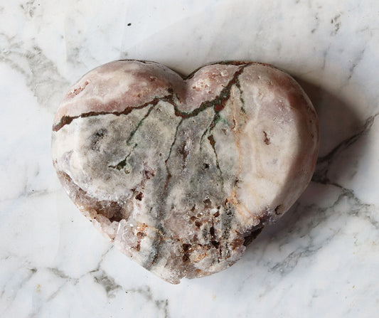 Druzy Pink Amethyst Heart 44