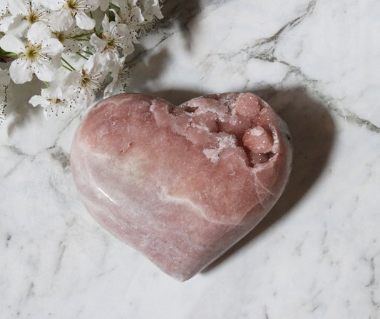 Pink Amethyst Heart 46