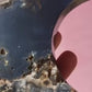 Agate Moon and Pink Amethyst Heart 14