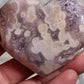 Agate Moon and Pink Amethyst Heart 08
