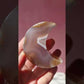 Agate Moon and Pink Amethyst Heart 06