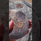Agate Moon and Pink Amethyst Heart 33