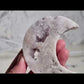Agate Moon and Pink Amethyst Heart 09