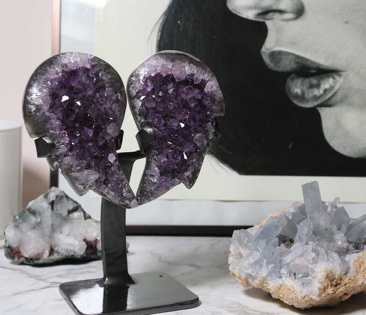 Amethyst Crystal Angel Wings