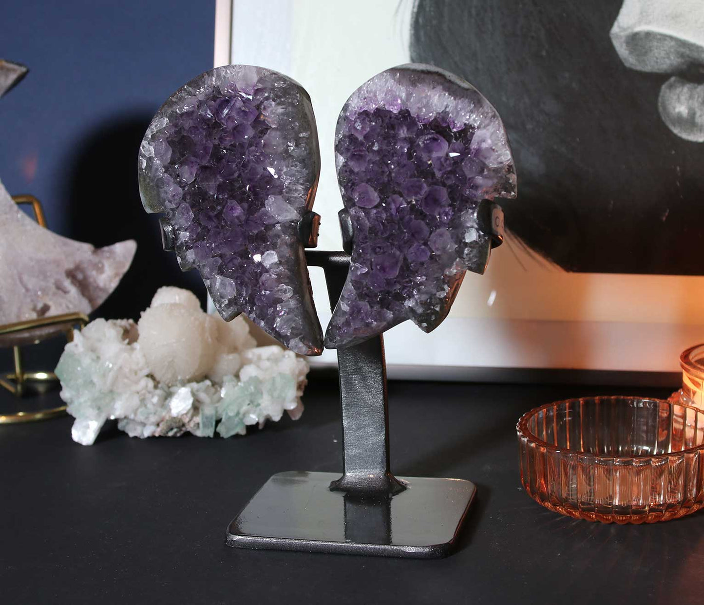 Amethyst Crystal Angel Wings