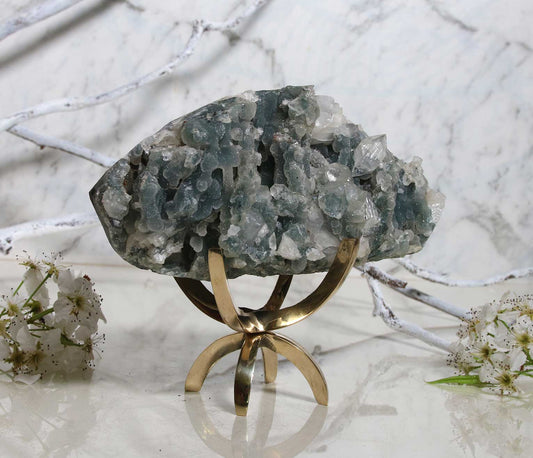 Blue Chalcedony and Apophyllite BA02