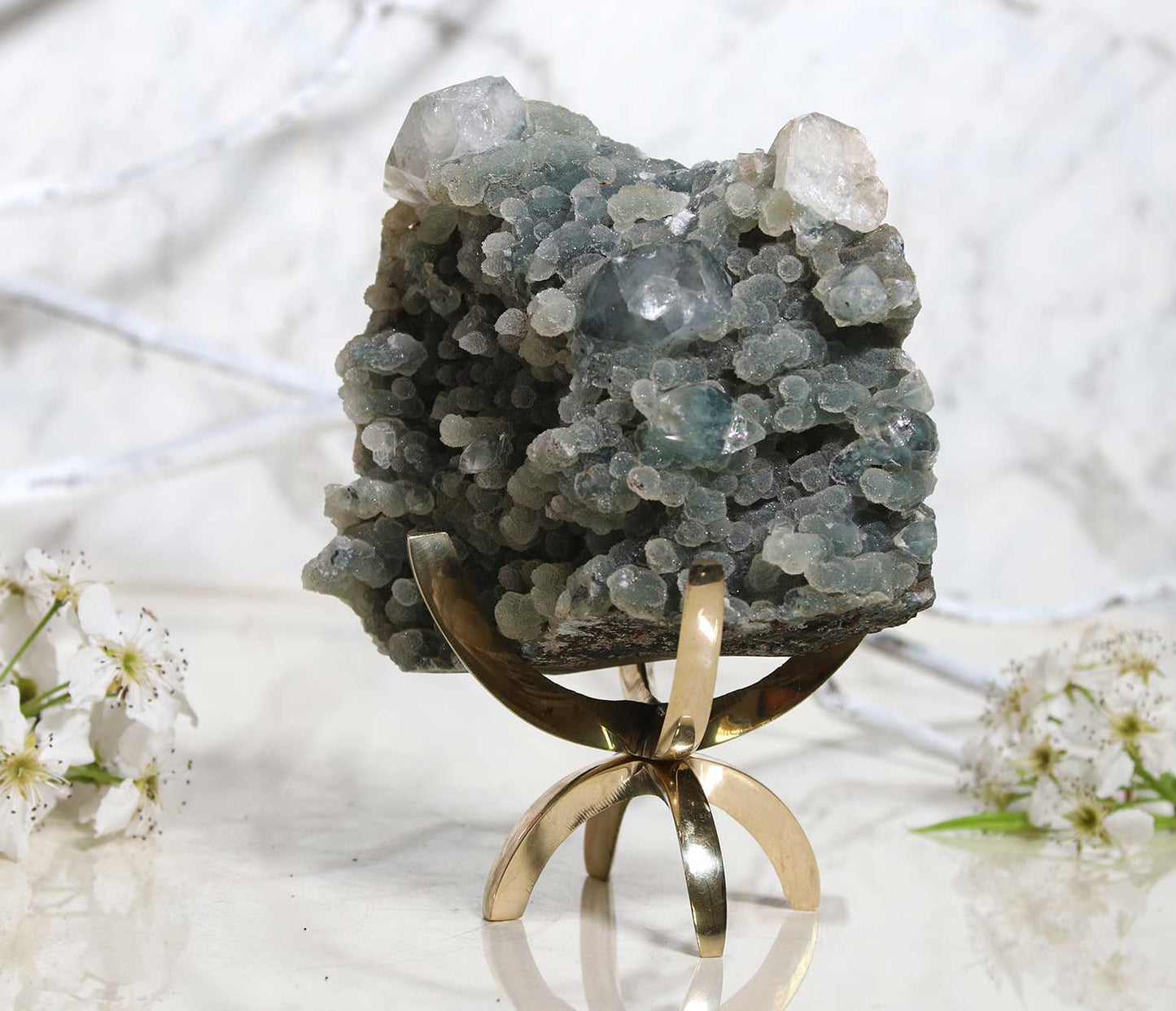Blue Chalcedony and Apophyllite BA05