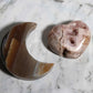 Agate Moon and Pink Amethyst Heart 04