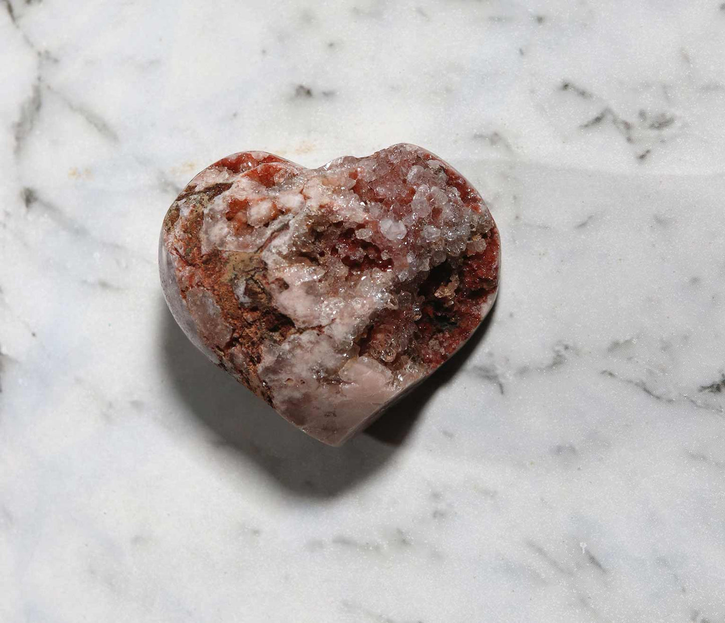 Agate Moon and Pink Amethyst Heart 07