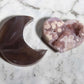 Agate Moon and Pink Amethyst Heart 08