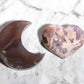 Agate Moon and Pink Amethyst Heart 08