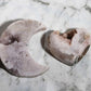 Agate Moon and Pink Amethyst Heart 09